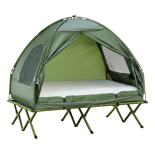 1 Person Use Cot Tent Outdoor Pop up  Tent  Waterproof Portable Foldable Adjustable Marching Ground  Cot Tent