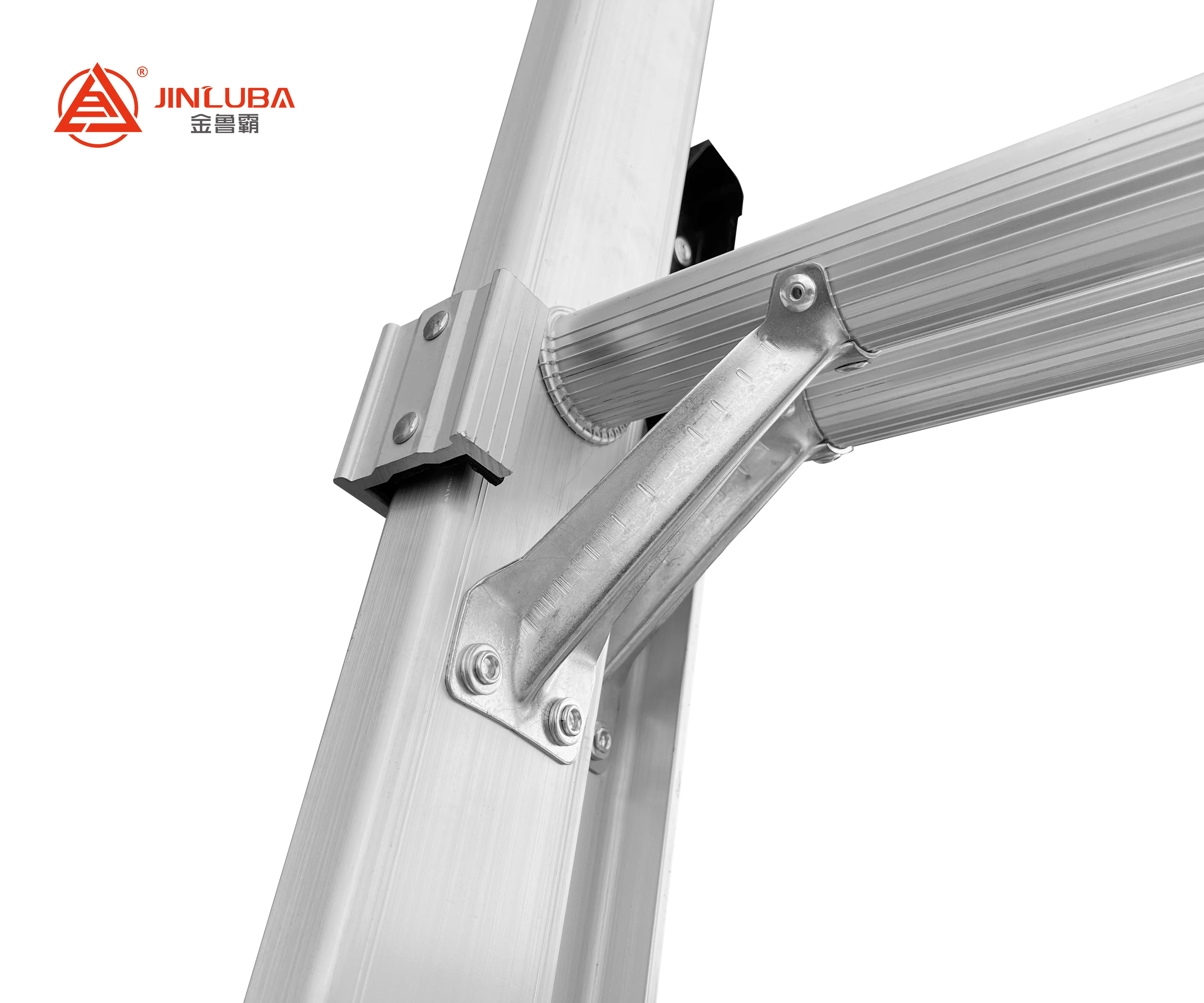 Height Adjusted Aluminum Telescopic Ladder with Rope Aluminum Extension Ladder 20ft 24ft 28ft