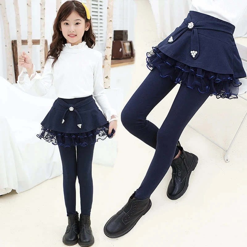 Boruizhen Legging Chaud Fille En Côtes Polaire - Pantalon Thermique Hiver Enfant Confortable