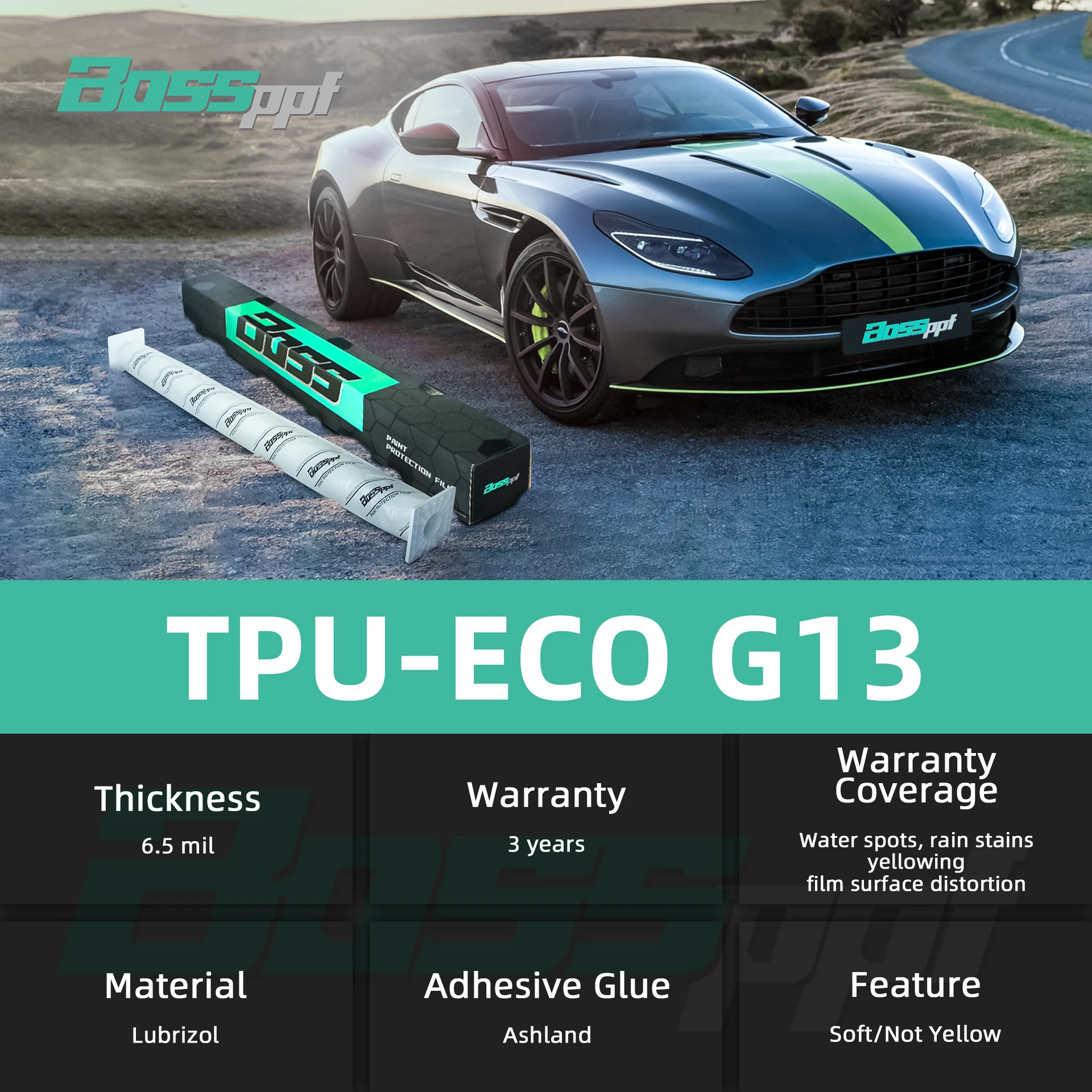 3 Layers Luxury Design Paint Protection Film with 3 Years Warranty and TPU Material