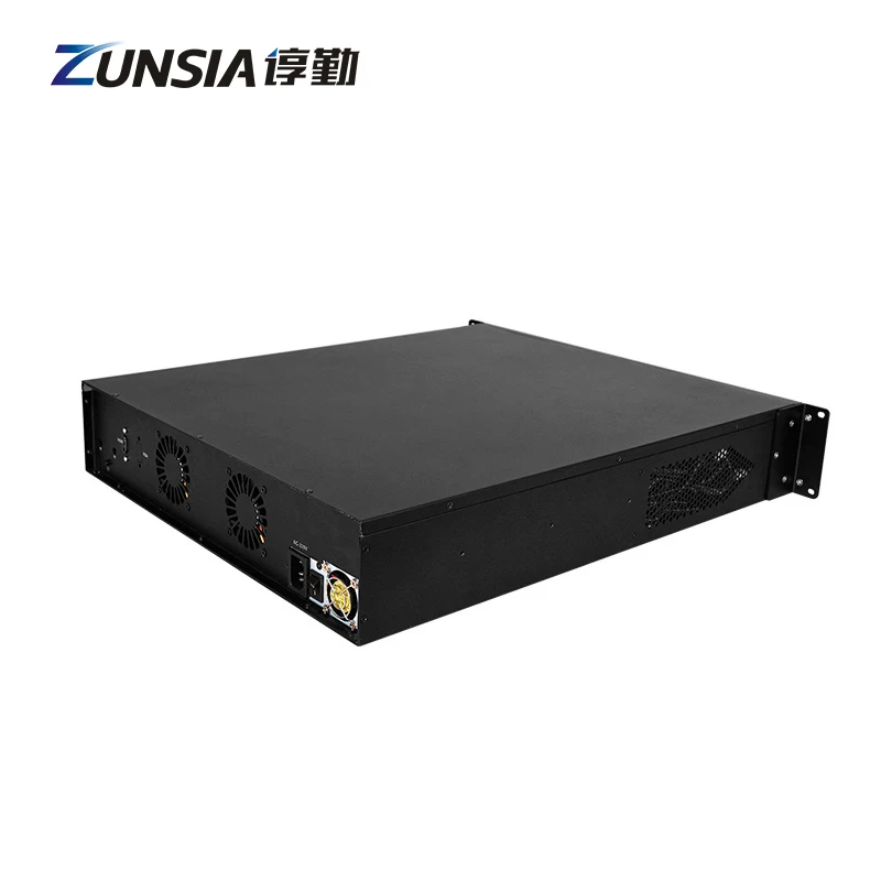 Zunsia 6LAN 4 * SFP 10G брандмауэр мини ПК промышленный 2U Серверный корпус с поддержкой 12-го LGA1700 13-го i3 i5 i7 i9 Pentium Celeron CPU