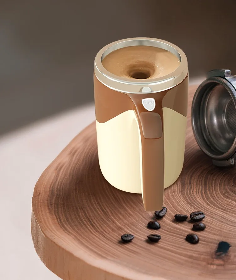 High Quality Wholesale Coffee Tumbler Stainless Steel Tumbler Automatic Mixing Mug Insulated Mug Self Stirring With Handle