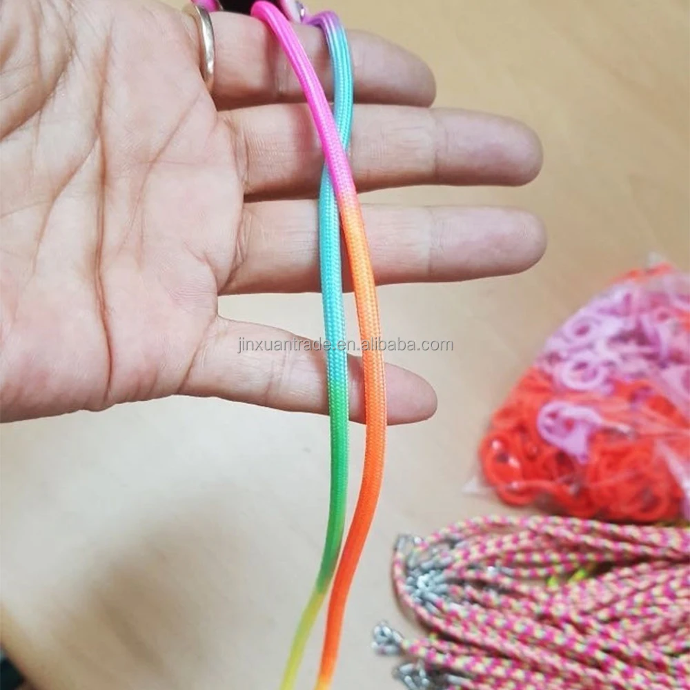 4MM Variegated Nylon Paracord Braided Macrame Rope for DIY Jewelry ...