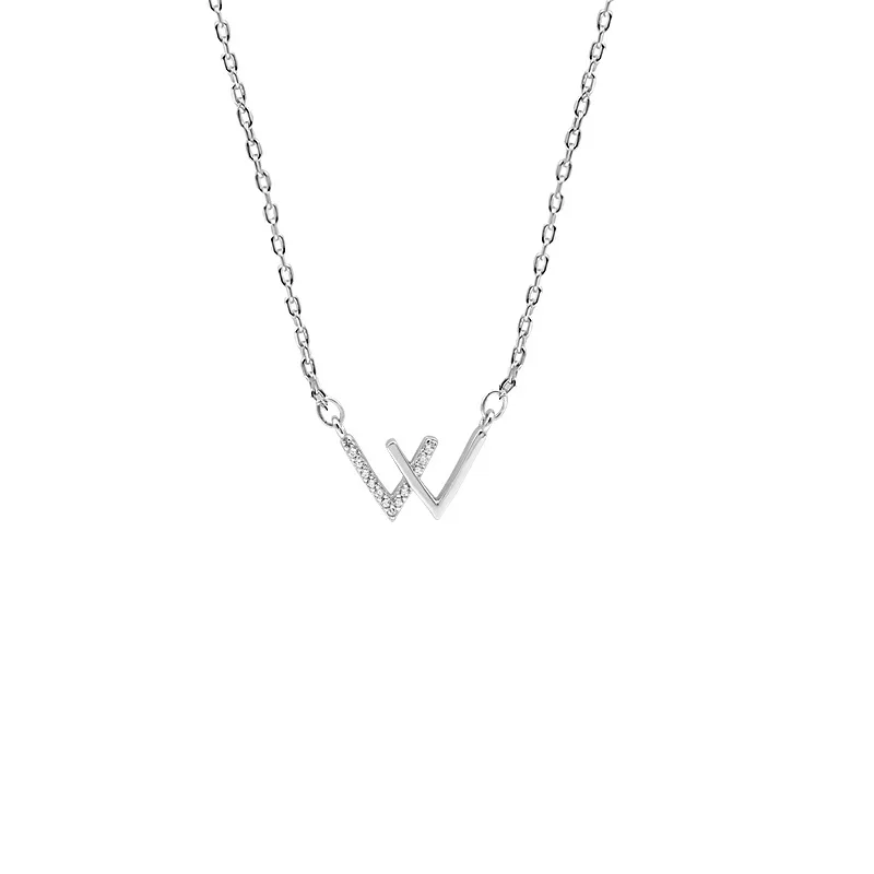 Wholesale Fashion Gold Link Chain Pure S925 Sterling Silver Letter