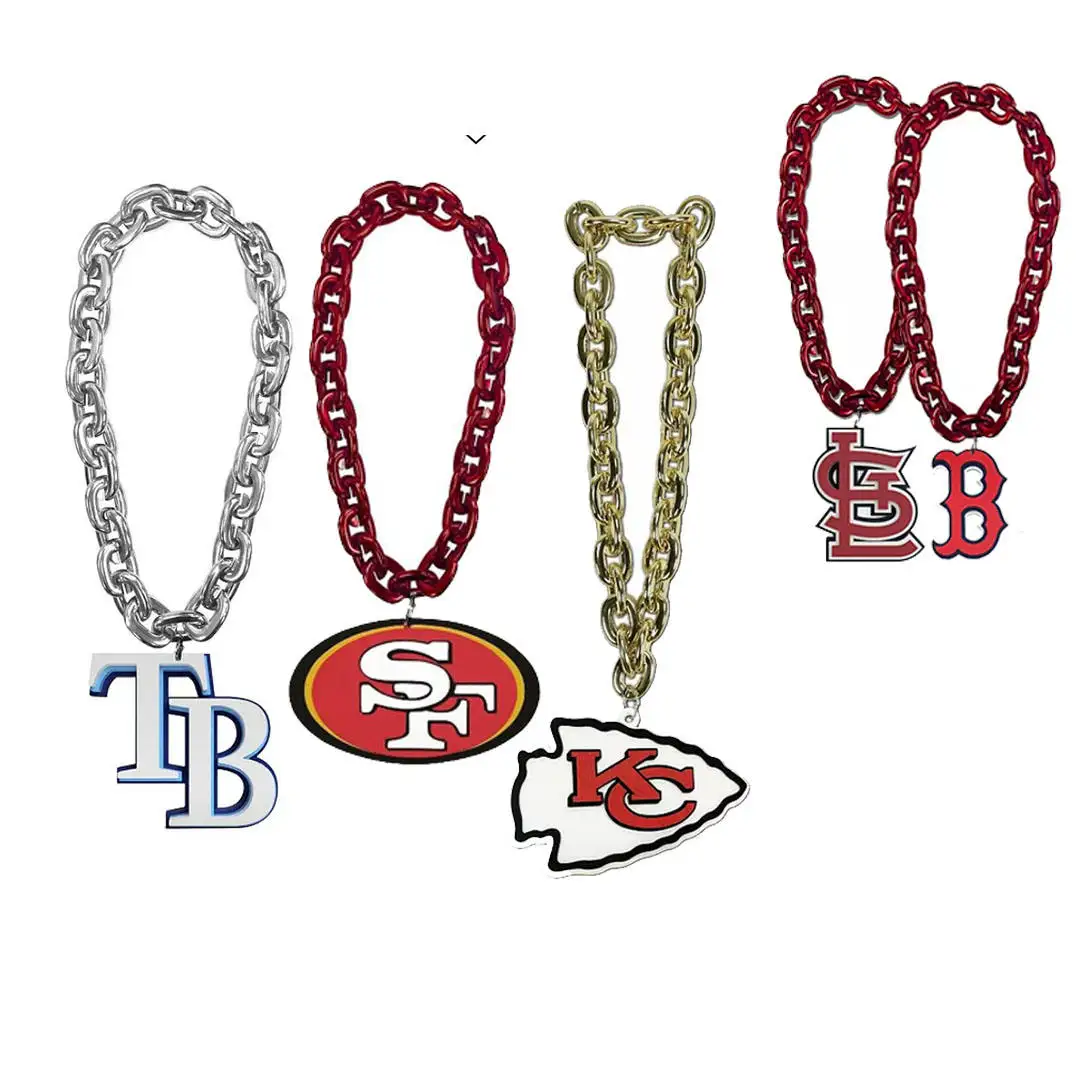 Nfl 3d Foam Chain Necklace Baltimore Ravens Green Bay Packers Oversized Louisville Cardinals 