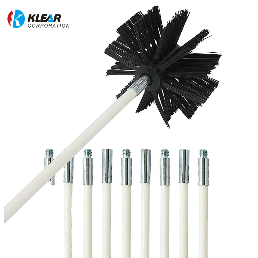 Dryer Vent Cleaning Kit, Dryer Duct Cleaning Kit with 6 Flexible Rods and 1  Nylon Brush Head - 12 Feet Lint Remover Brush for Fireplace Chimney and