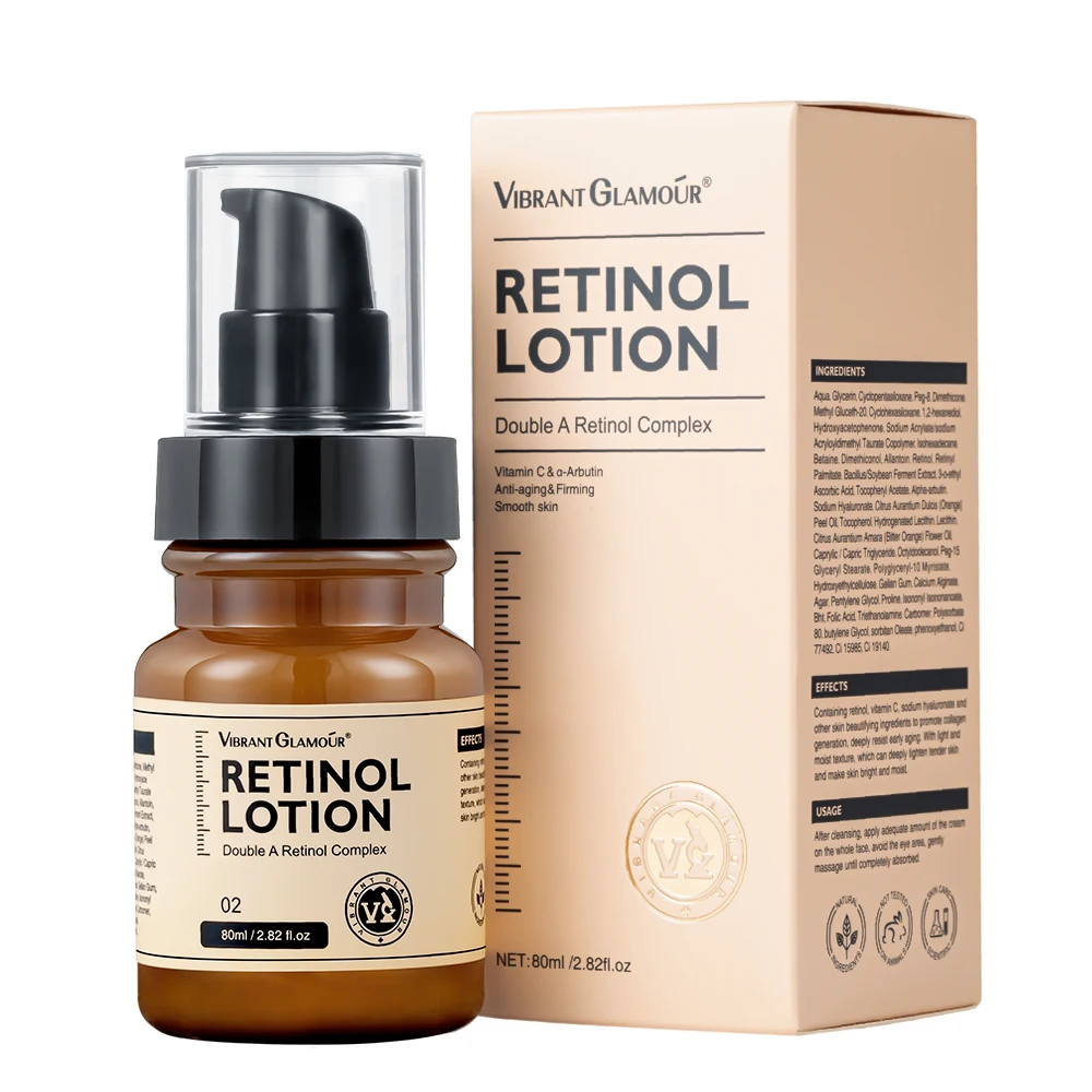 VIBRANT GLAMOUR Retinol Serum 80g Relaxes Dullness Reshapes Dry Skin Hydrates Moisturizes Oil Control K1