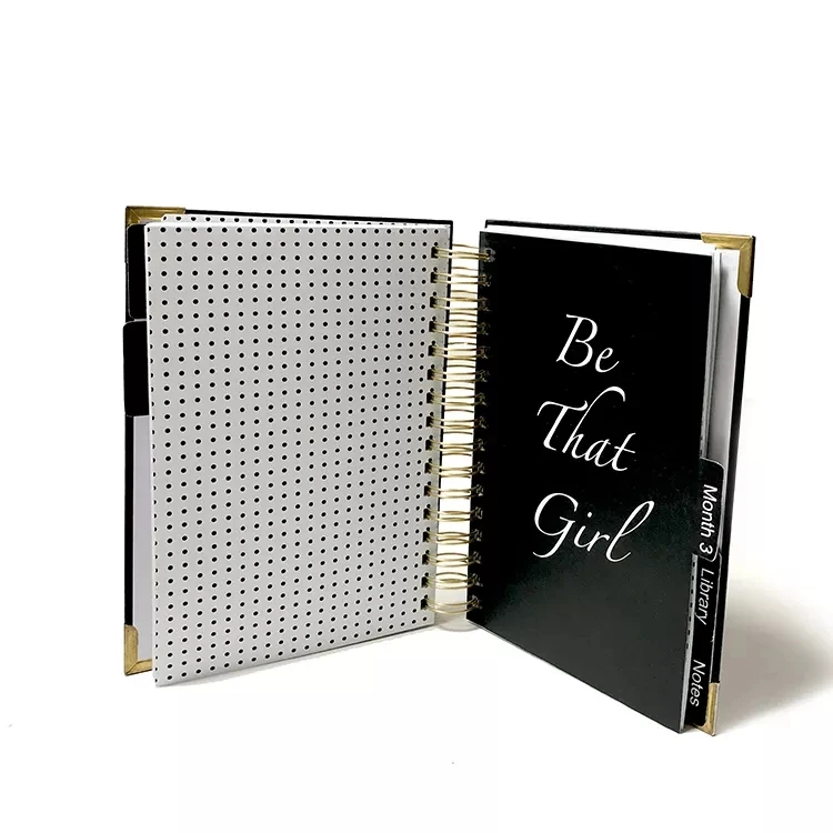 Custom Cheap Price Spiral Notebook Girl Boss Business Planner And