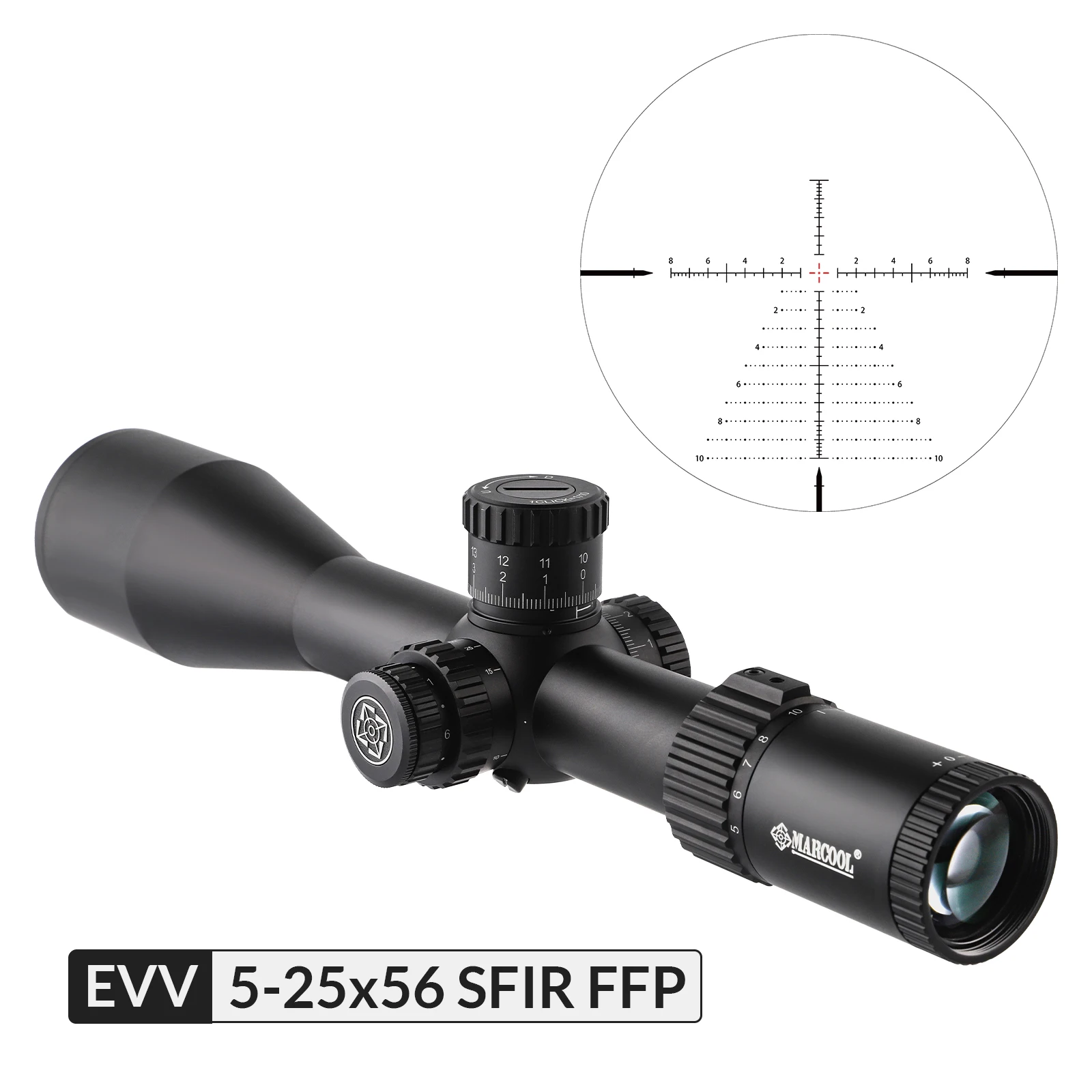 OEM 5-25X56 FFP Scope - HD Glass Lens, 34mm Tube, Zero Stop Turret