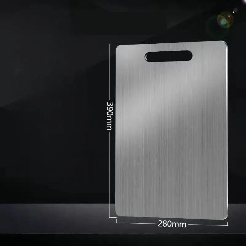 Dual-Sided Stainless Steel Chopping Board - Hygienic & Durable Kitchen Cutting Board for Meat, Veggies & More(28*39cm)