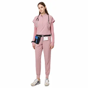 Soft Fabric Anti Wrinkle Women's Scrubs Top and Pants Wholesale Dental Beauty Nurse Scrubs Uniforms