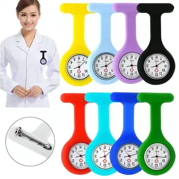 Silicone Fob Watch nurse special black pointer pocket watch manufacturer direct printable logo nurse watch multicolor