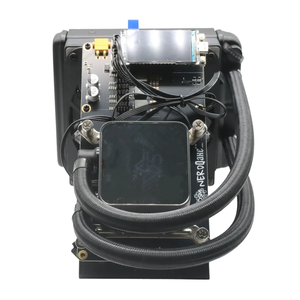 Bitcoin Solo Miner Bitaxe NerdQaxe++ 6T 100W Hydro ASIC Home Mining Rig