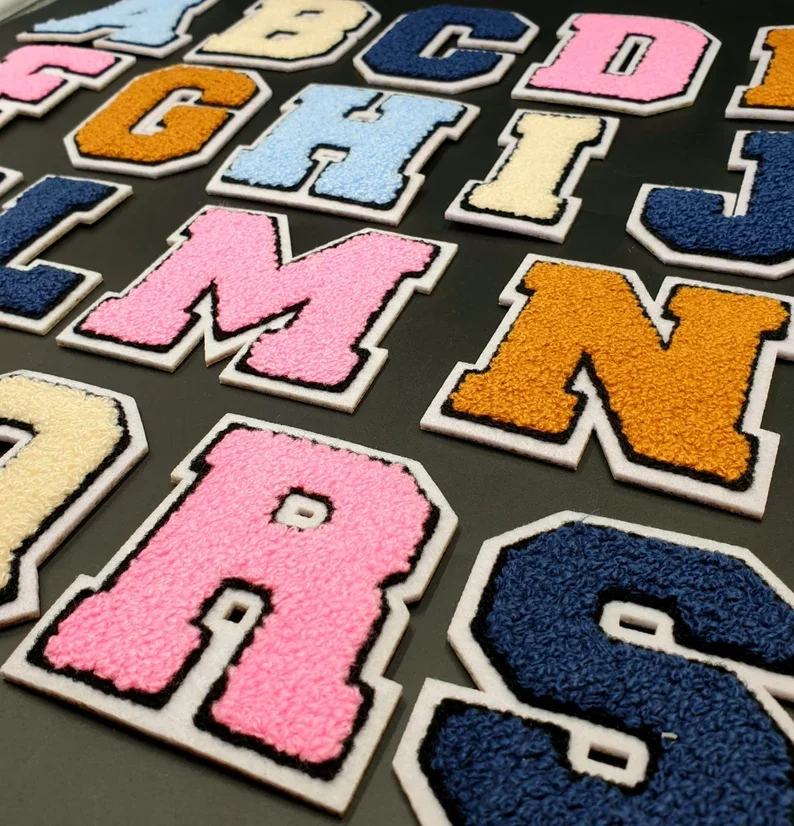 Wholesale Custom Design Embroidered Premium Towel Chenille Letter ...