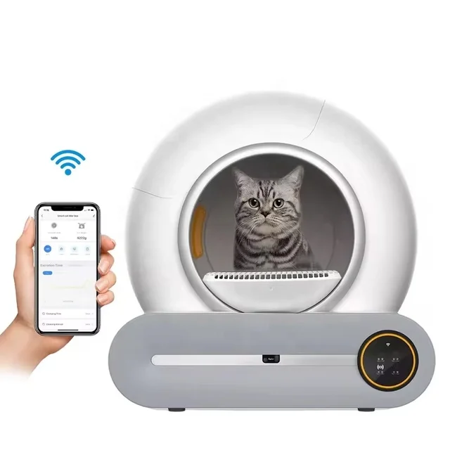 2024 TOP Selling OEM Pet Supplies App control Self Cleaning  Smart Automatic Cat Litter Box  with Extra Large Space
