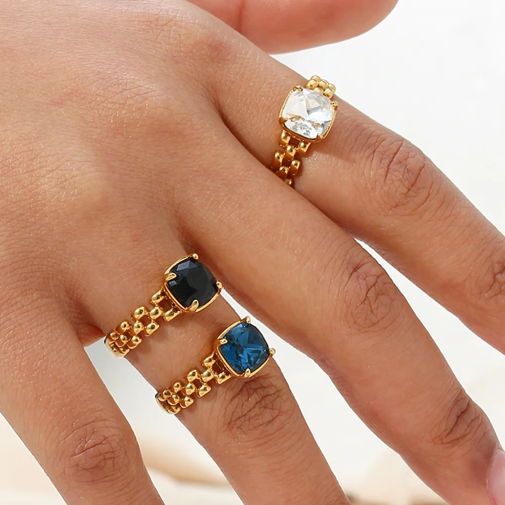 Dreamshow Jewelry Hollow Watchband Chain Ring Colorful