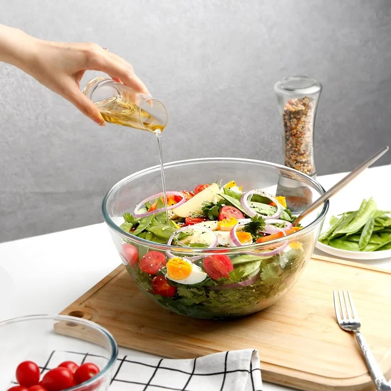 Salad Bowls Big Pyrex Bowl Quart Glass Large Mixing Bowl Sturdy