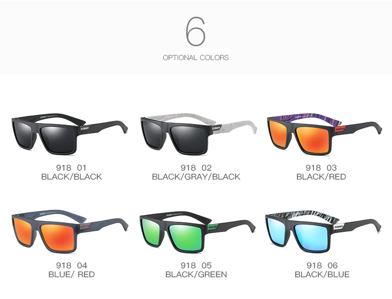 DUBERY OFFICIAL Bulk square  Trendy Sunglasses Unisex Okey Polarized Outdoor Sunglasses  Vendor High Quality Sunglasses Men 2026