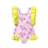 Pink Strawberry Rainbow Print Romper