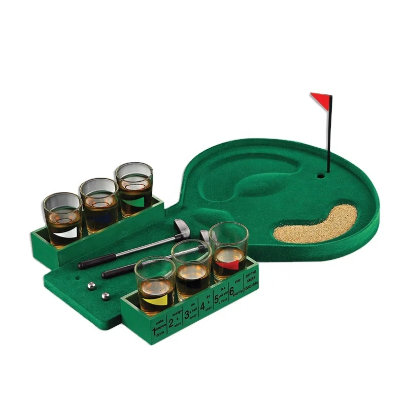 golf shot glass drinking game set