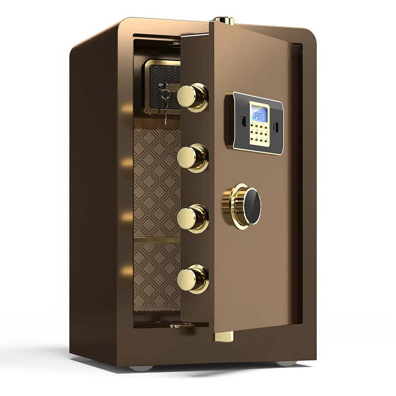 High Performance Custom Home Safety Deposit Safe Box with Fingerprint Security and Key Safes Locker Storage with Password Lock