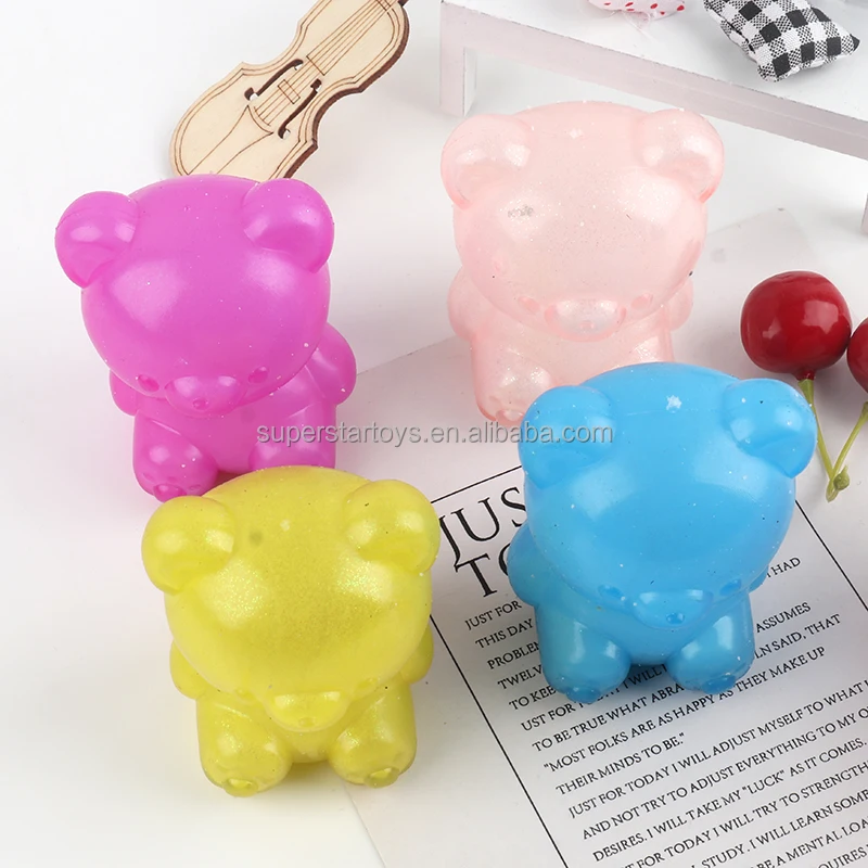 ToyPlaya (6X Pcs Squeeze Gummy Bear; Novelty Toys, Favors and Games