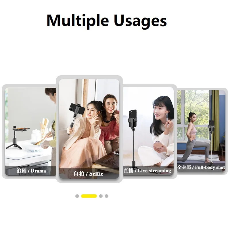 Mini Small Size Q11 Mini Compact Selfie Stick with Remote Timer