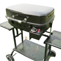 BBQ Stand Gas Grill Model No.RRV-07A Arrival Non Stick Coating Aluminum New Multi function 2 in 1 Black Kitchen Metal Hot Style