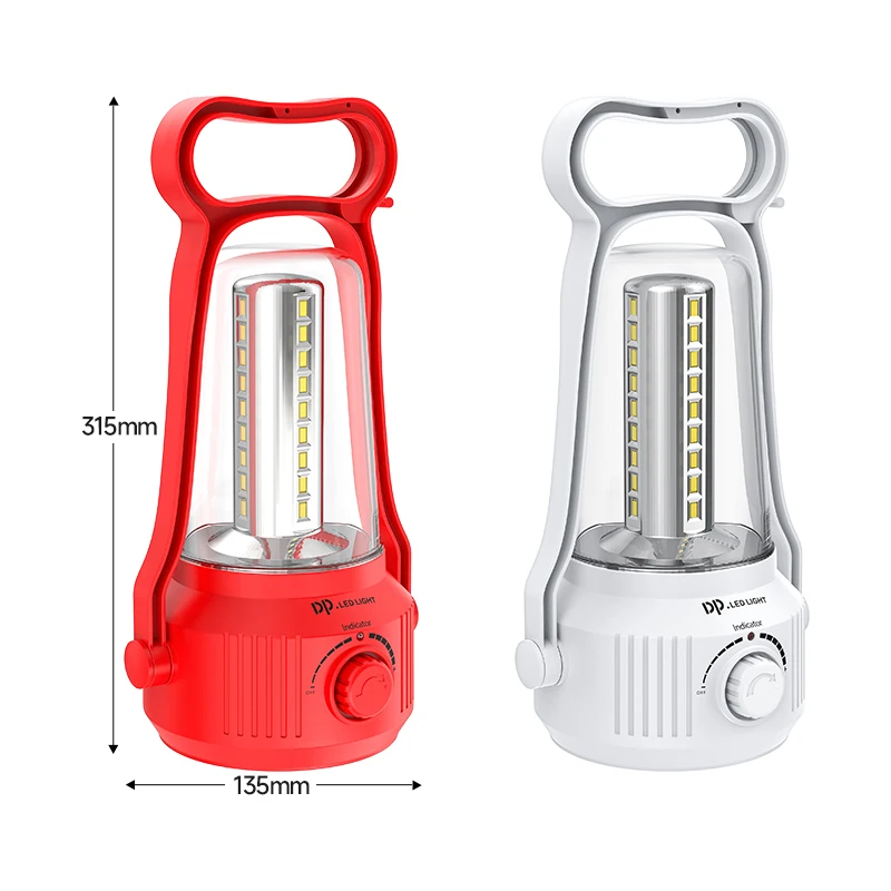 DP Led Camping Lantern Light Portable Rechargeable Battery Powered Outdoor Lighting Waterproof Lamp Solar Charging