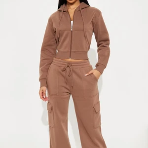 Wholesale Blank Hoodie Sweatpants Set Custom Logo Printing Heavyweight French Terry Cotton Pullover Jogger Plain Unisex