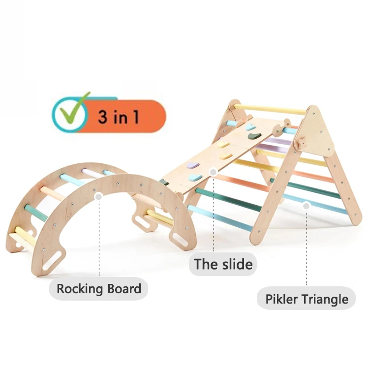 Lm Kids Piklers Triangle Set Kids Wooden Climbing Piklers Arch ...
