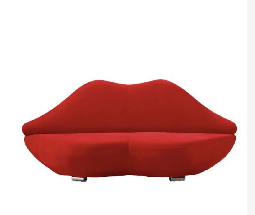 Red Lip Shaped Two Seater Red Lip Shaped Sofa Make In Pu Or Velvet