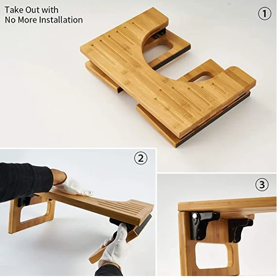 Бамбуковый стул для унитаза, складной стул для ванной