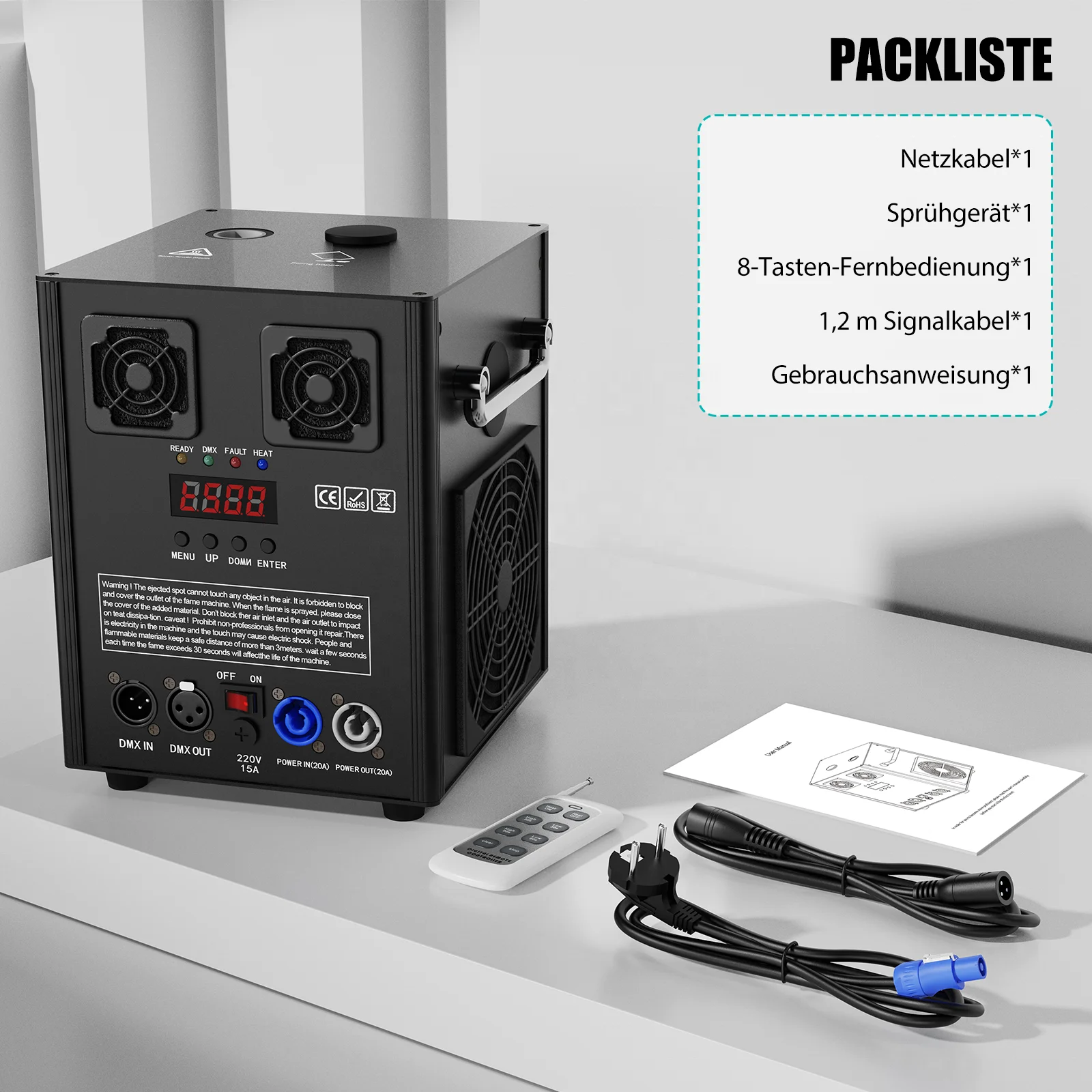 Golden 600W Cold Spark Machine with Wireless DMX Control for