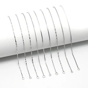 Silver Necklace Accessories Exquisite Clavicular Snake Chain Neck Chain Necklace 925 Sterling Chain for Men and Women