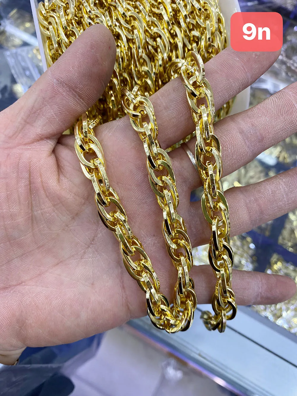 Brass Mens Hemp Twist Necklace Chain 
