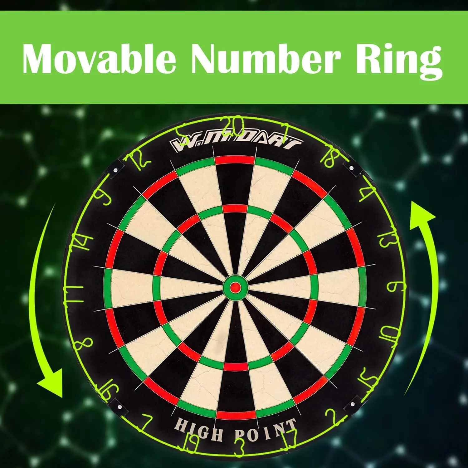 Win.max Dart Board Bristle Steel Tip Dartboard With Flights Finger Grip