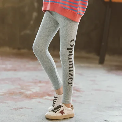 Весенне-осенние повседневные детские брюки, длинные брюки для девочек, эластичные спортивные детские брюки, эластичные спортивные Леггинсы для девочек