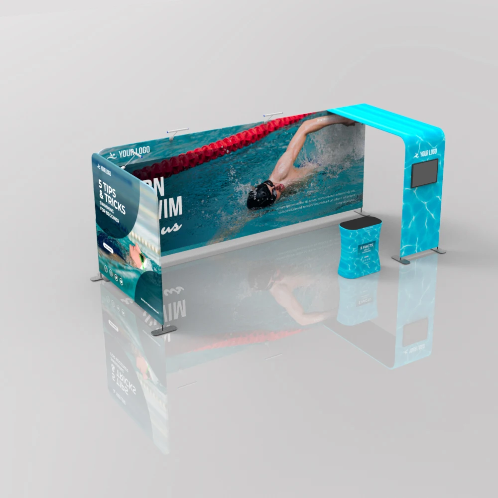 Лидер продаж, легкий алюминиевый каркас 10x20 футов, портативный выставочный стенд для рекламных ярмарок