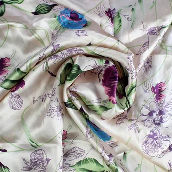 Custom Wholesale for Garment Home Textile printed Plain design 100% Silk mulberr silk fabric OEM RTS