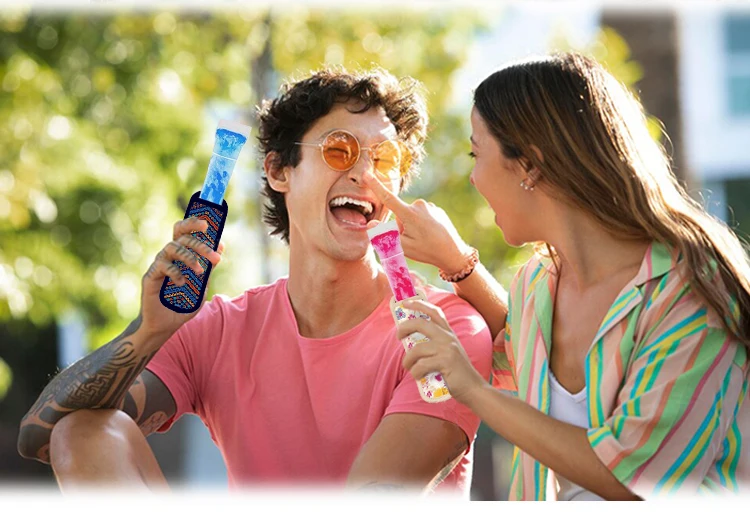 Reusable Ice Freezer Protective Cover Icypole Holders Popsicle Holder Bags Popsicle Sleeves Ice Pop Sleeves factory