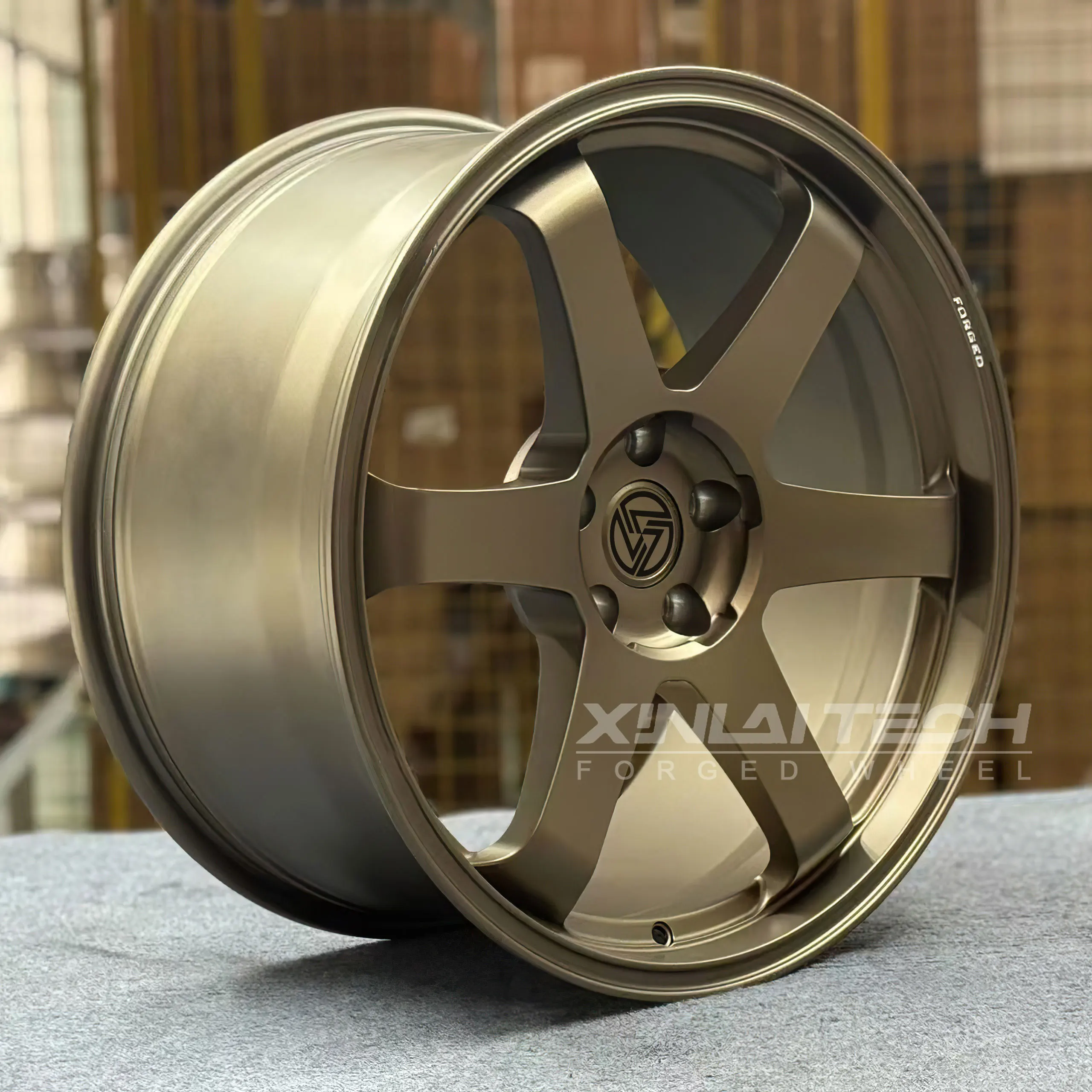 XL 1-Piece Monoblock Bronze Custom Forged Wheel 5x114.3 5x120 5x112 Racing Car Wheels for bmw audi benz Jdm Car Wheels - Image 1