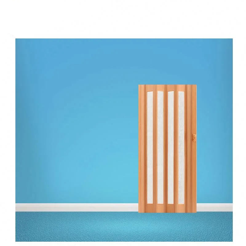 New Design Walnut White Oak Pvc Accordion Cheap Interior Temporary Folding Doors