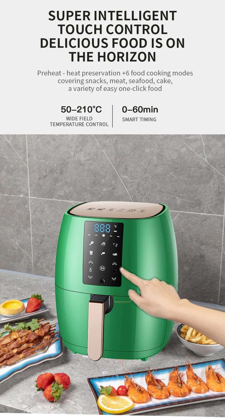 Boma Automatic 5.5l 1500w Healthy Oil Free Cooking Air Fryer Eco