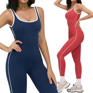 Elegant One-Piece Backless Hip Lift Bodysuit Pleated Micro-Flared Sports & Dance Yoga Jumpsuit with Beautiful Design