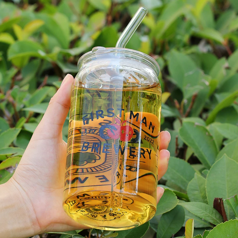 Wholesale Custom Print 16oz 20oz Drinking Glassware Coffee Beer Glass