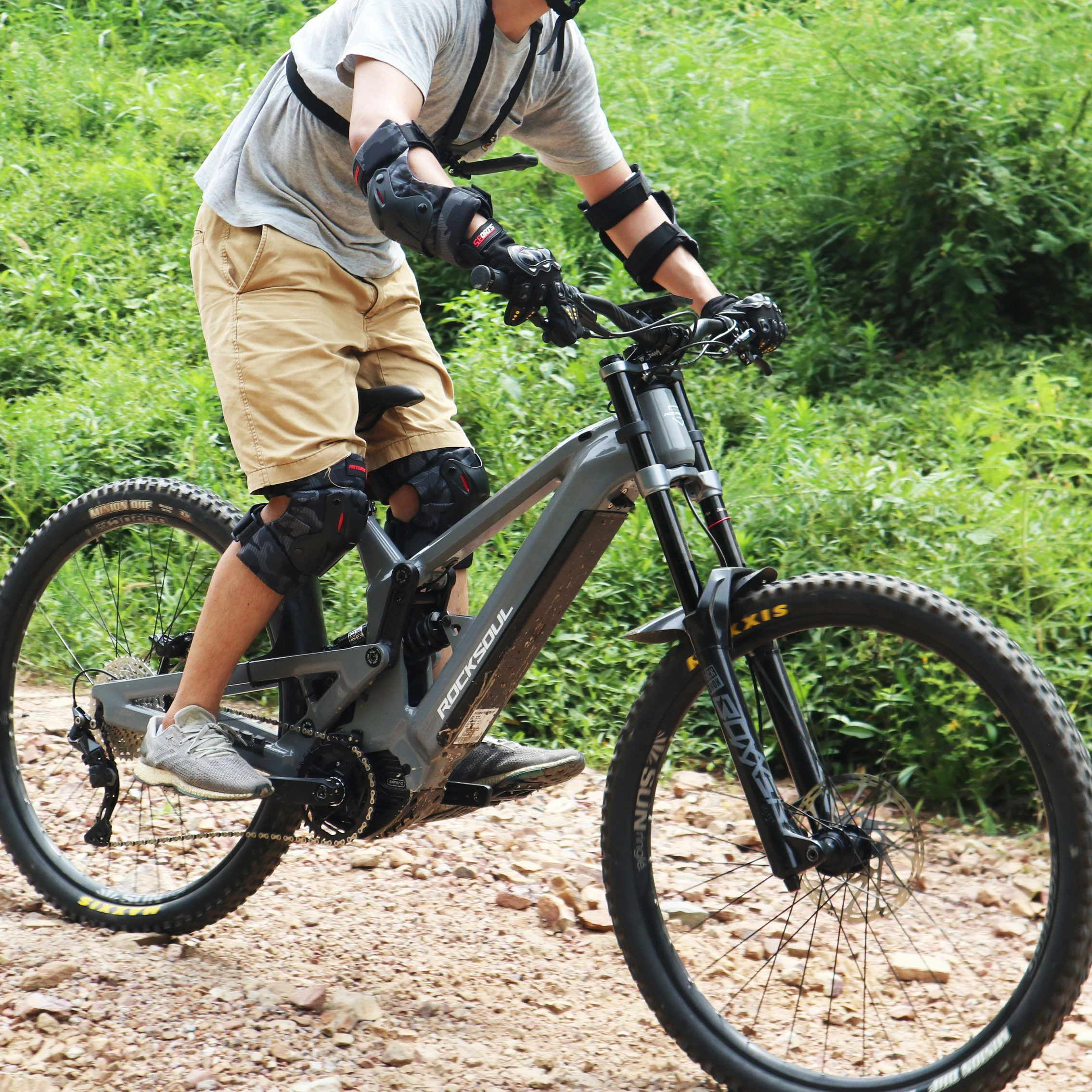 4LEAF Downhill Mountain EBike VPP Downhill Ebike Off Road MTB Full  Suspension Travel 200mm Electric Bike