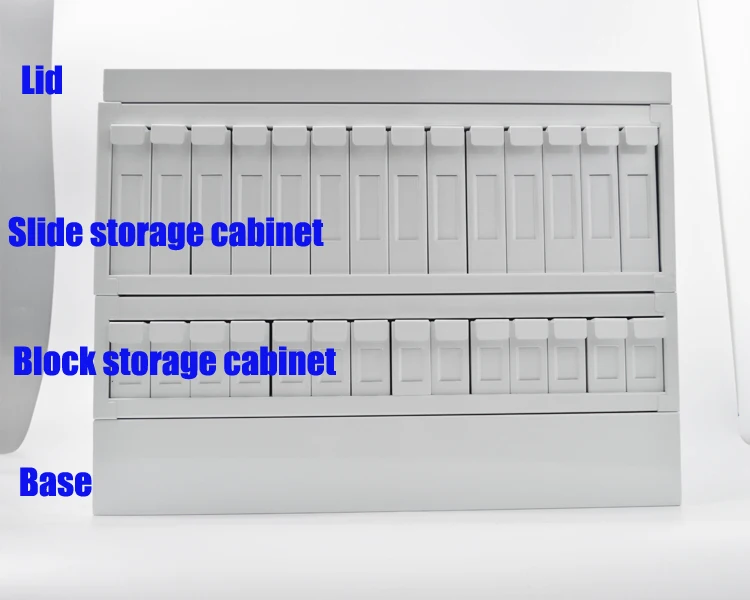 Microscope slide storage cabinet