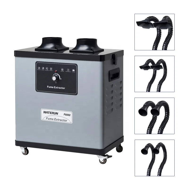 200W,  F6002 Popular Soldering Fume Extractor for Soldering Station with Double Flexible Extraction Arms