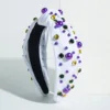 Blanc avec perle violette